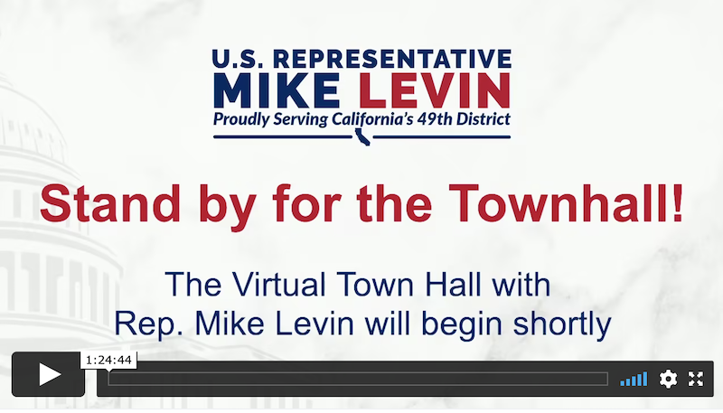 Mike Levin virtual town hall